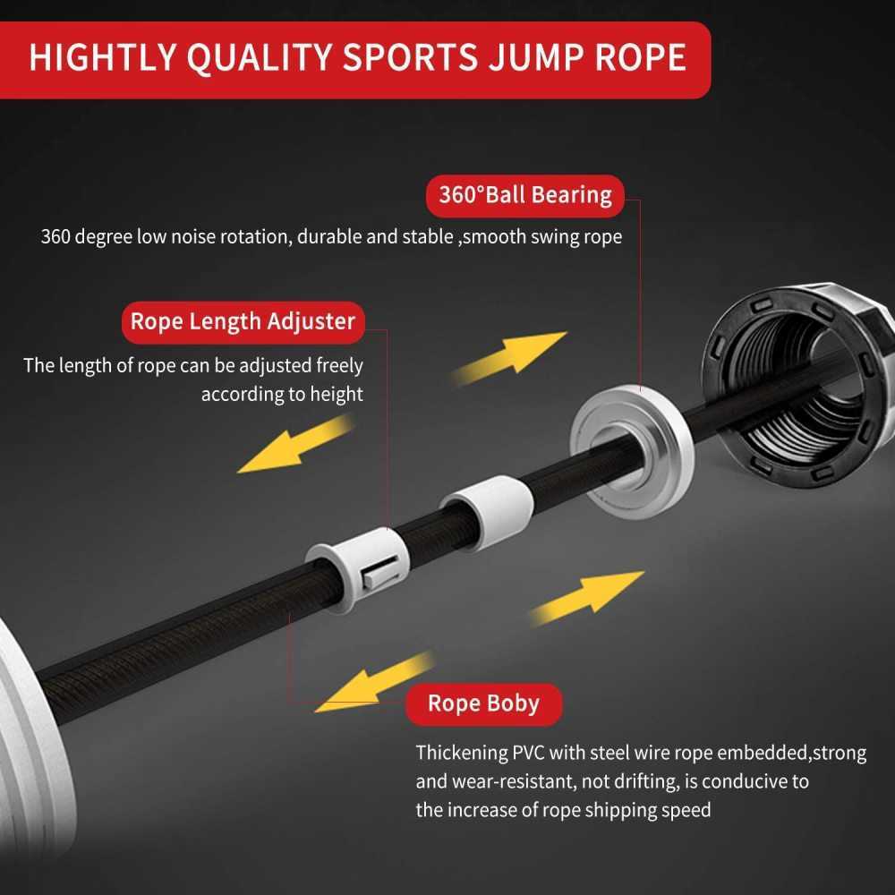 Jump Ropes Jump Rope Sports PVC Bearing Jump Ropes CrossFit med anti-halkhandtag Justerbar tråd Hoppar hem inomhus fitness springtouw p230425