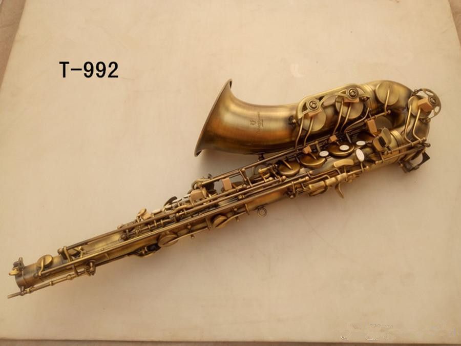 Japan Yanagisa New T-992 Saxofon Jazz under högkvalitativ BB Tenor Saxofon Antik koppar Mässing Sax Musik Woodwind Musikinstrument Professional Professional