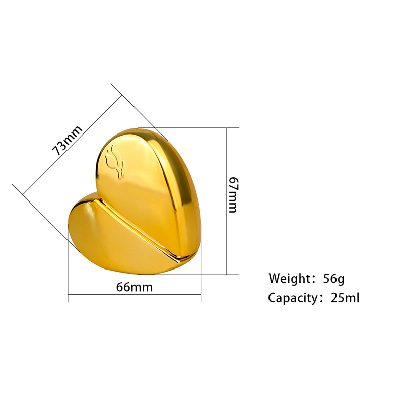 25 ml hjärtformade glasparfymflaskor med sprayfyllningsbar tom parfymatomizer för kvinnor