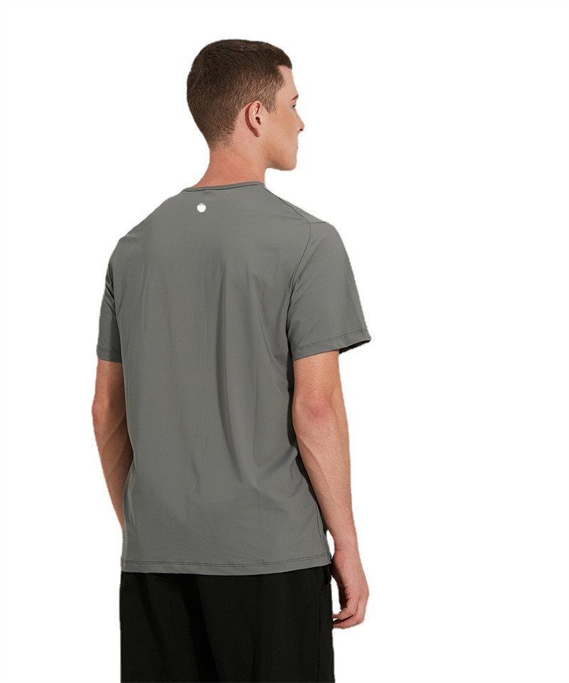 LL-D04 Yoga Kıyafet Erkekler Tshirts Gym Giyim Egzersiz Fitness Giyim Spor giyim eğitmeni gömlek Koşu Dış Mekan Üstleri Kısa Kollu Elastik Nefes Alabilir