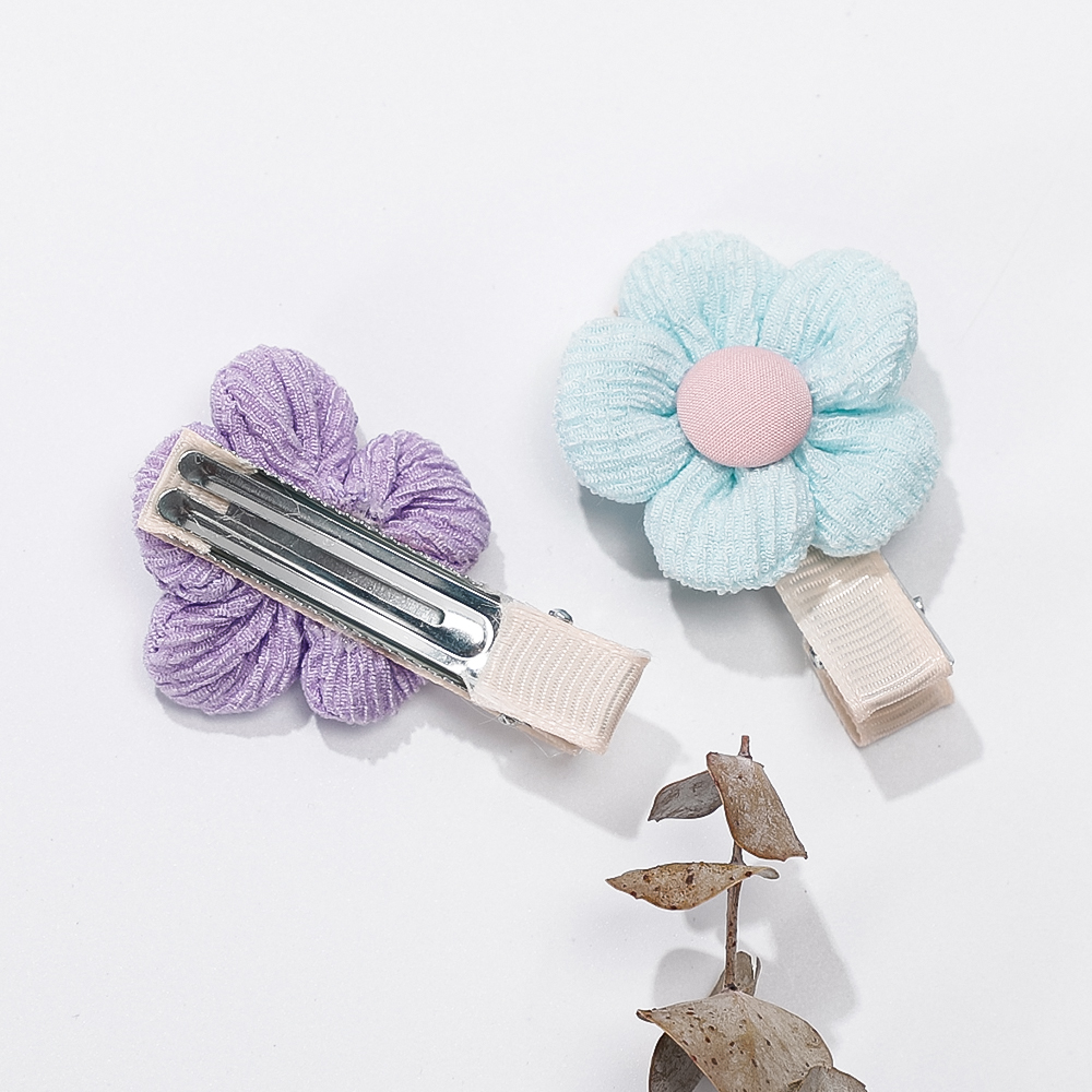 Pinces à cheveux enfants doux mignon tissu fleur enfants épingles à cheveux princesse Barrette bébé filles chapeaux enfant cheveux accessoires