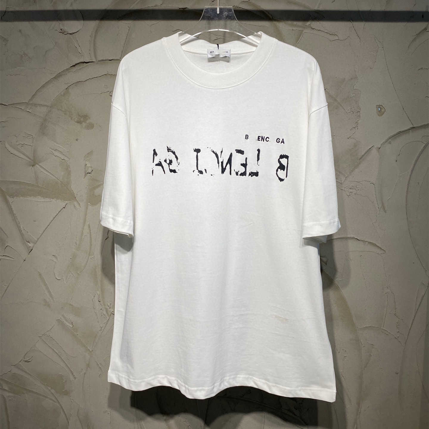 Womens Designer t-shirt Shirt Version correcte Family Mirror Series Filigrane Lettres de broderie inversées T-shirt à manches amples