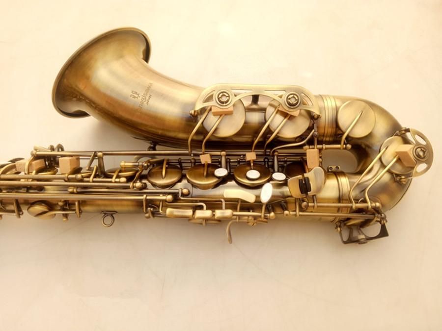 Japanese Yanagisa Saxophone Jazz T-992 Högkvalitativ BB Tenor Saxofon Antik koppar Mässing Sax Musik Woodwind Professional Musikinstrument