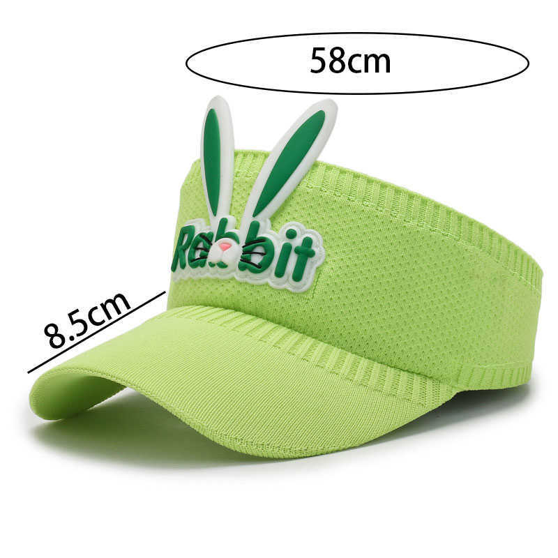 Caps s Candy Color Children's Cartoon Empty Top Outdoor Summer Cute Rabbit Boys and Girls Sunscreen Baby Peaked Hat P230424