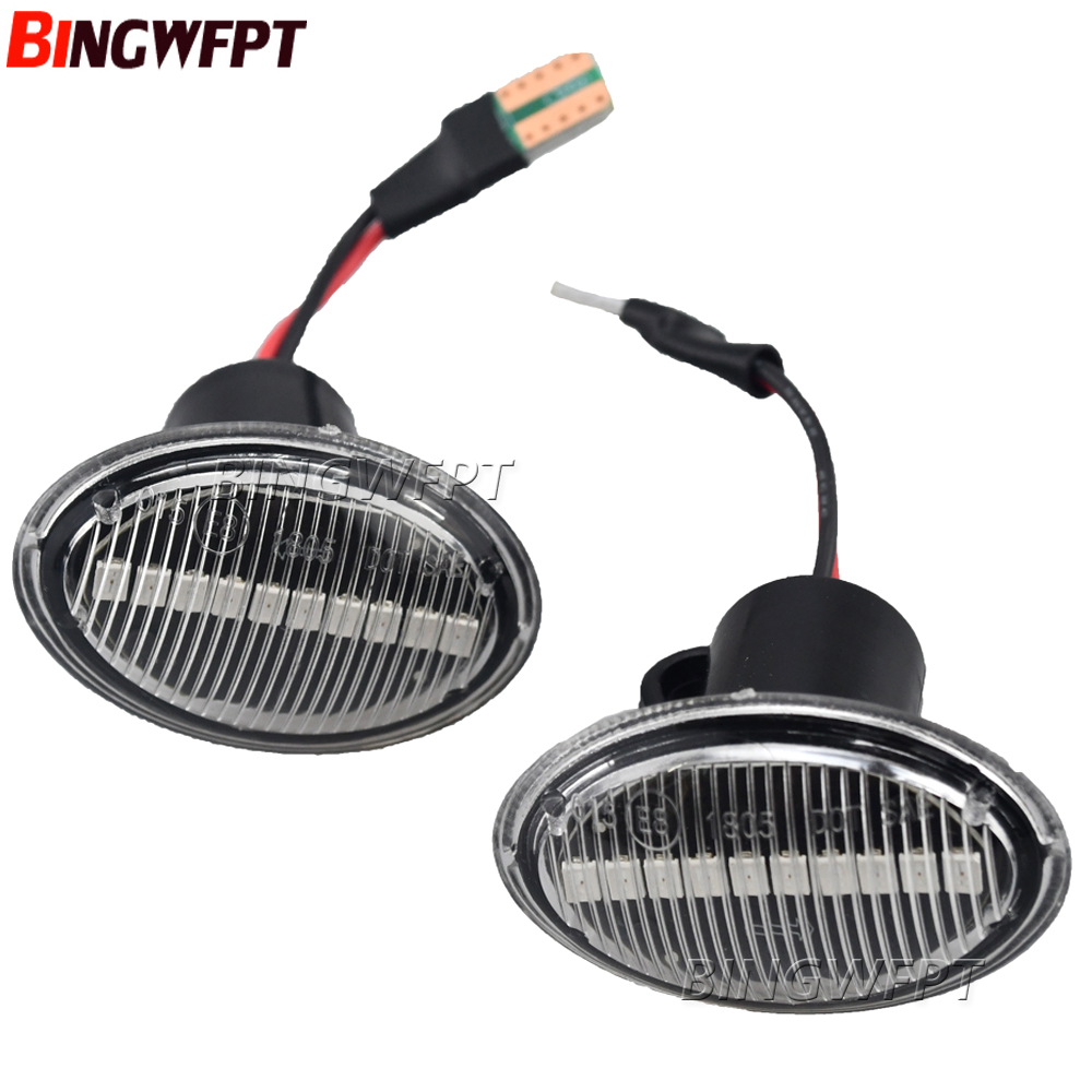 1 paar Dynamische LED Zijmarkeringslicht Vloeiende Richtingaanwijzer Blinker Voor Fiat 500 Voor Lancia Lybra Ypsilon Voor Maserati Alfa 4C