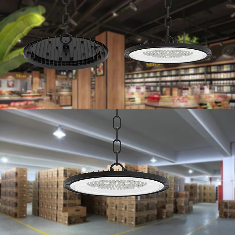 НЛО светодиодный Highbay Light 100 Вт 150 Вт 200 Вт Highbay Light Workshop Алюминиевый гараж 100-265V