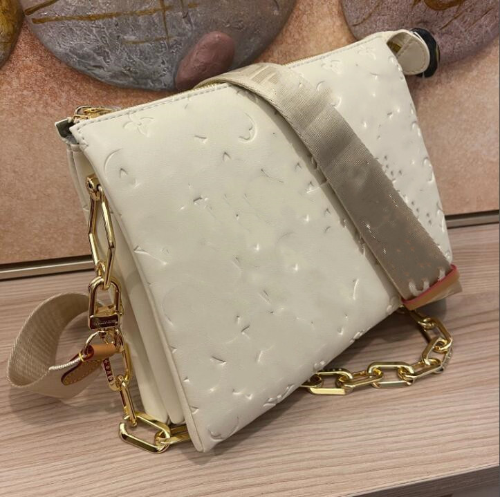 10a Coussin torebki Wysokiej jakości damskie torebki torebki na ramię luksusowe crossbody Tote Square torebki oryginalne skórę dwa paski łańcuchowe torba komunikatorowa wytłaczona