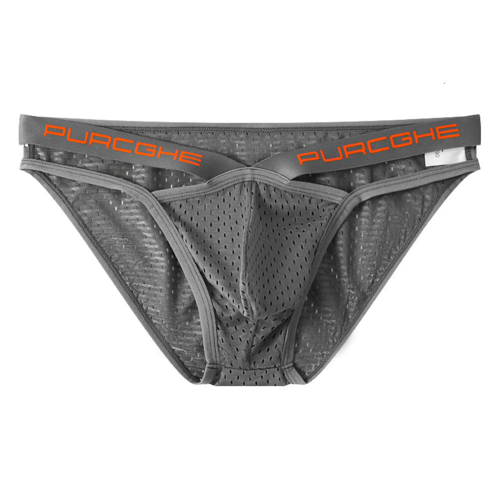 Sous-vêtements pour hommes, couleur unie, Boxer en maille, slip de sport respirant, taille basse, grands troncs SJ