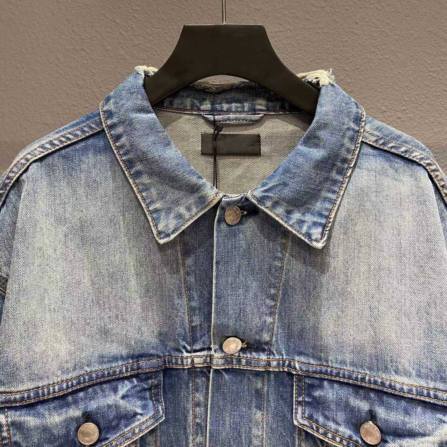 Womens Designer t shirt survêtement Shirt Haute qualité différente de la version du marché Family Simple Printed Denim Jacket