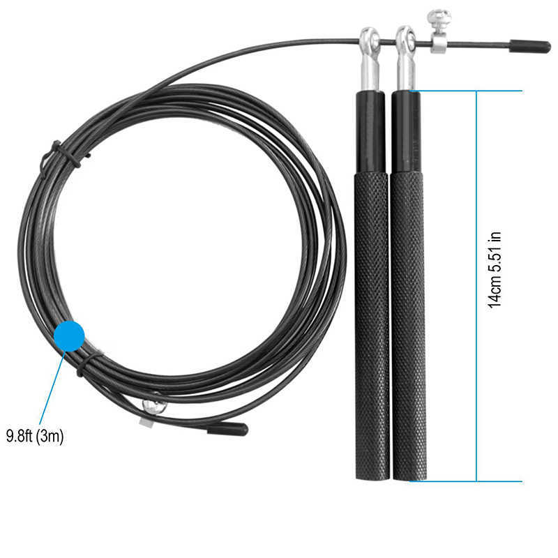Jump Ropes Metal Handle Weight Skip Rope Jump Rope Crossfit Speed ​​Fitness Equipment Training Professional Rostfritt stål Tråd Gym Sport P230425