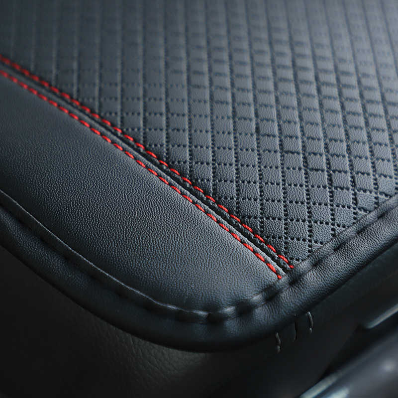 Accoudoir de voiture Box Pad Fibre Cuir Gaufré Double ligne Antidérapant Accoudoir Central Protéger Couverture Universel Auto Styling Accessoires