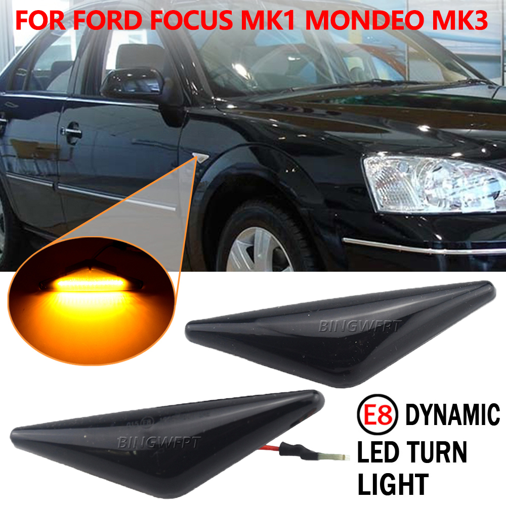 フォードフォーカスMK1 LEDアクセサリーMondeo 2000-2006 LEDライトカーサイドマーカーターンシグナルランプオートブリンカー
