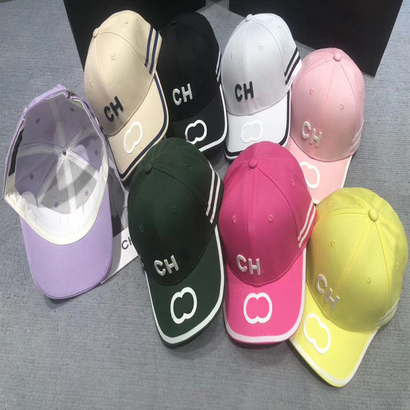Para cukierków designerska czapka kula letnie na świeżym powietrzu sportowy list mody haft 9 kolorów casquette