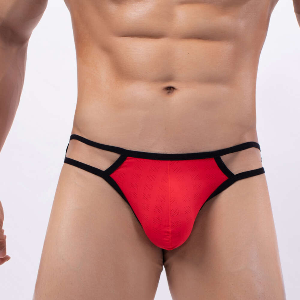 Sous-vêtements Sexy pour hommes, sous-vêtements à dos S T, String G, slip en maille, respirant, Lingerie masculine, grande poche convexe en U