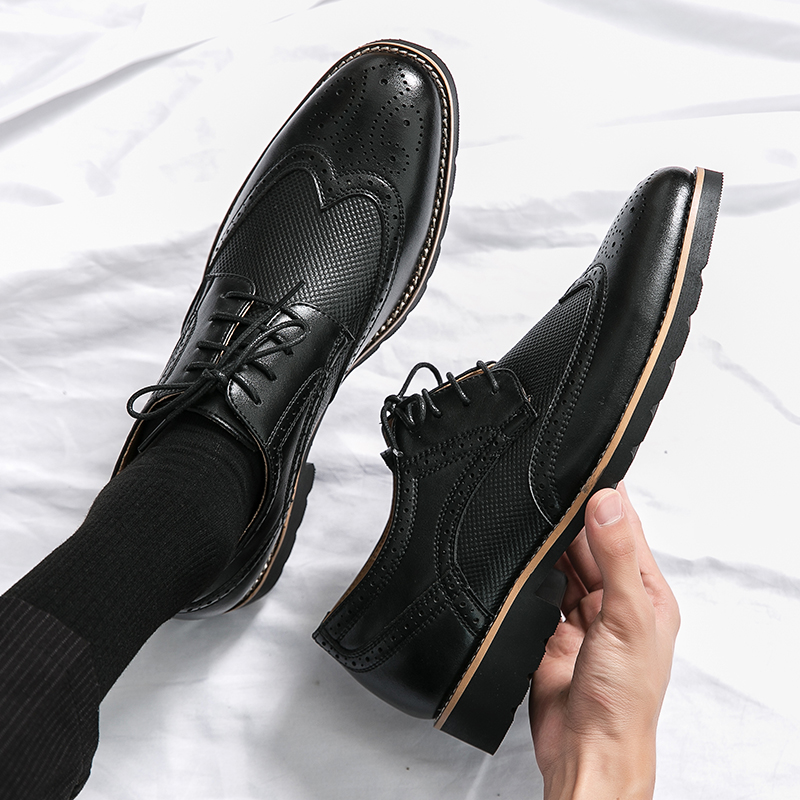 Nieuwe Mannen Zwart Bruin Lace Up Brogues Schoenen Mocassins Mannelijke Bruiloft Prom Homecoming Party Schoeisel Zapatos Hombre