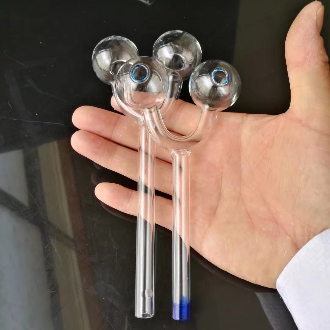 Glass Pipes Smoking Manufacture Hand-blown hookah Spray color slingshot burner