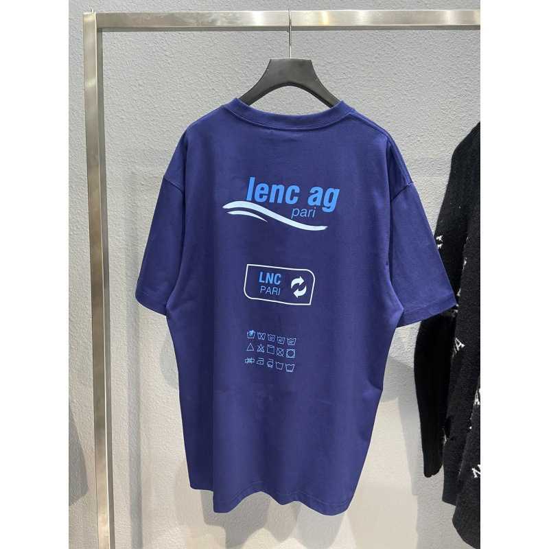 レディースデザイナーTシャツトラックスーツ{ストレート} BLCG21SSサマーハイエディションウェーブエコプリントスリーブTシャツ