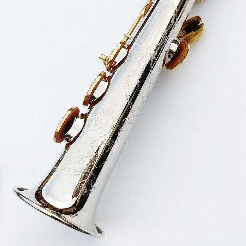 Tillverkad i Japan Yanagisa Soprano Saxophone WO37 Straight Silvering Nickel Key With Case Sax Soprano Mouthpiece Ligature Reeds Neck Free Ship