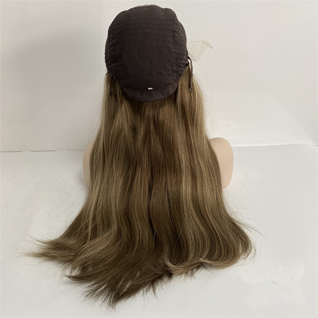 Cabelo humano europeu Destaque Cor 6#/27 Wigs Kosher 150% densidade 26 polegadas 13x5 Lace Front Jewish para mulheres brancas