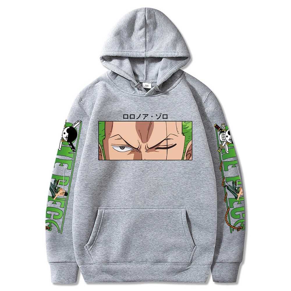 Sweats à capuche pour femmes Sweats à capuche chauds Roronoa Zoro imprimés hommes femmes une pièce Anime sweats à capuche poches vêtements de rue Harajuku grande taille à capuche