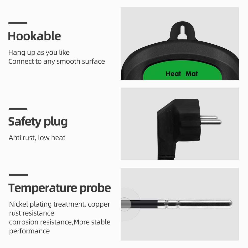 Thermostat numérique à tapis chauffant, 1000W, régulateur de température pour plantes hydroponiques, Germination des graines, Reptiles, brassage, fournitures pour animaux de compagnie