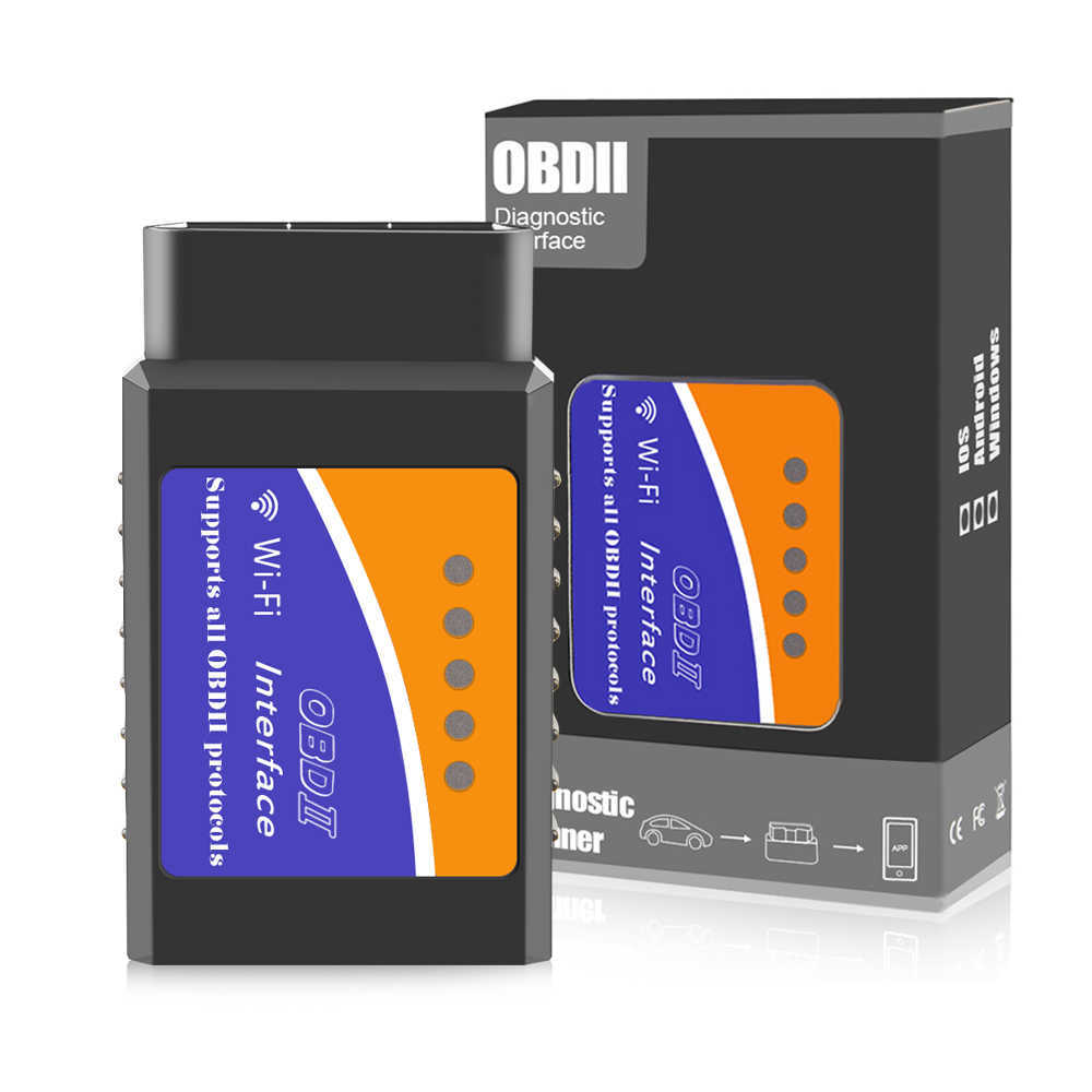 NOVO ELM327 WIFI V1.5 PIC18F25K80 Código de chip Reader Elm 327 OBD 2 Scanner automático para iOS Android Elm 327 V1.5 Wi-Fi ODB2 Ferramenta de diagnóstico