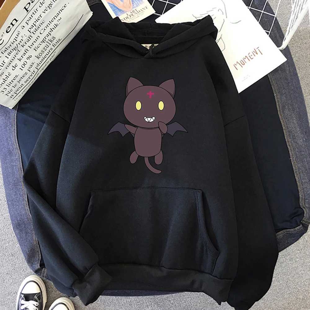 Felpe con cappuccio da donna Felpe con cappuccio Chomusuke Felpa con cappuccio da donna Grafica estetica Kawaii Anime KonoSuba Megumin Cat Felpa con cappuccio Plus Size Pullover Harajuku Donna Streetwear