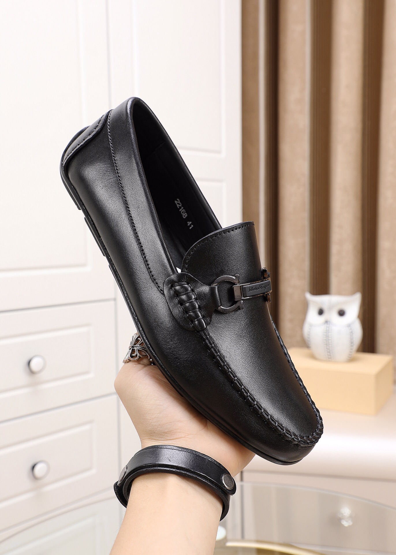 2023 Men's Dress Shoes Fashion Genuine Leather Business Breathable Flats Male Brand Formal Office Working Loafers Size 38-45