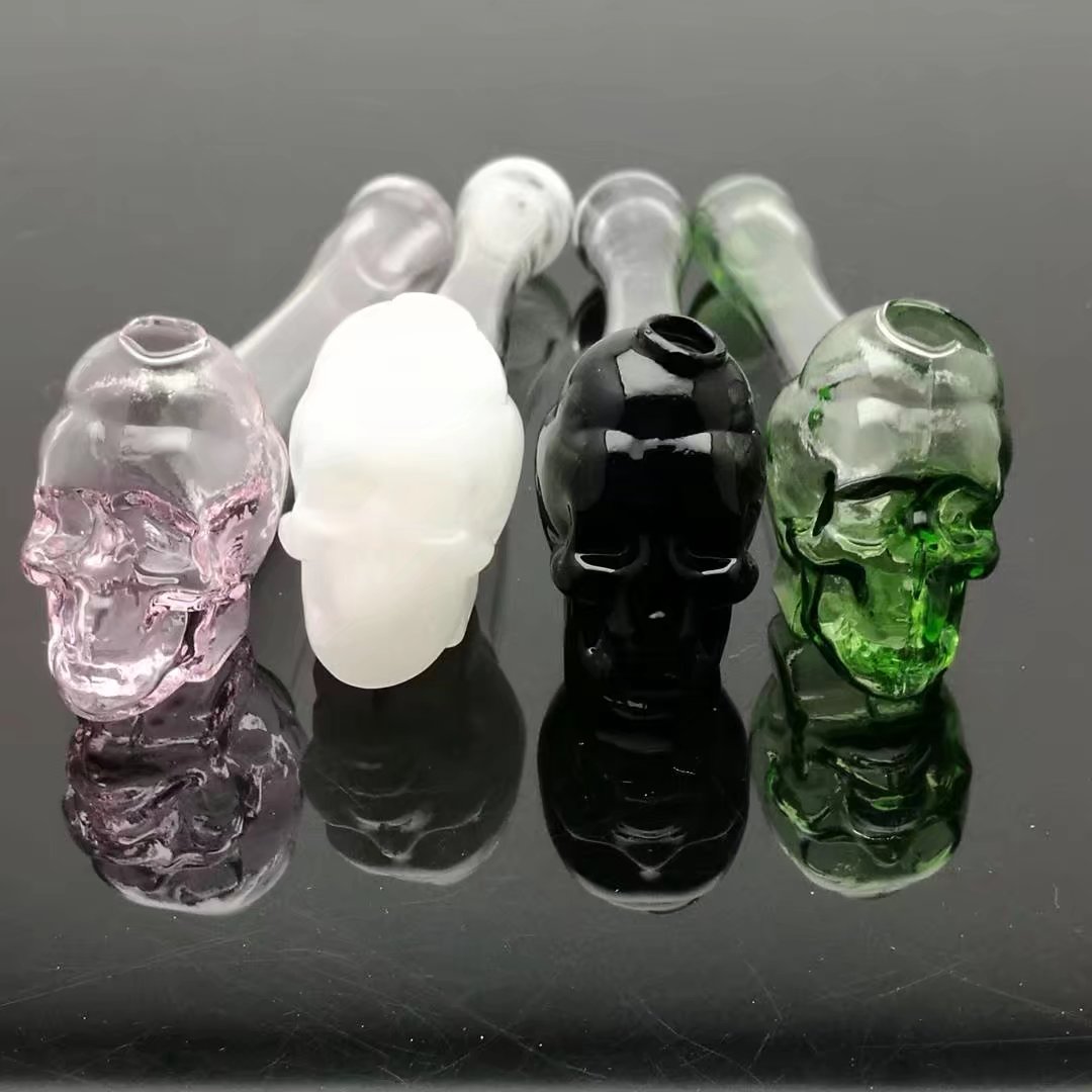 Glazen pijpen roken produceren met de hand geblazen waterpijpkleurige skull pipecolored