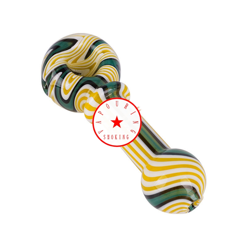 Colorful Wig Wag Style Pyrex Thick Glass Hand Pipes Handmade Portable Filter Herb Tobacco Spoon Bowl Smoking Bong Cigarette Holder Tube