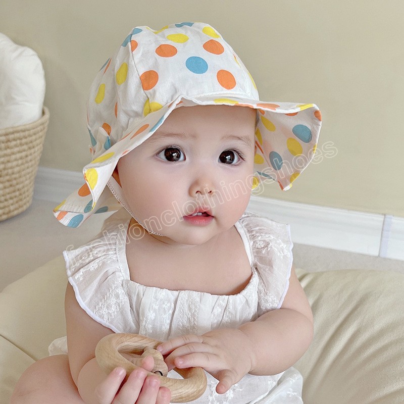 Été nouveau mignon arcs bébé chapeau mignon Bot imprimé bébé fille seau chapeau Panama casquette en plein air plage nouveau-né soleil chapeaux