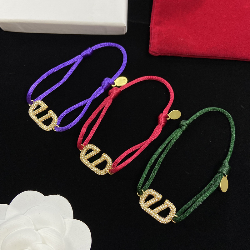 Luxurys Mens Rope Chains Designers Bracelets Womens Classic Ladies Brand V Adjustable Bracelet Designer Hand Strap Fashion Jewelry 2304261BF