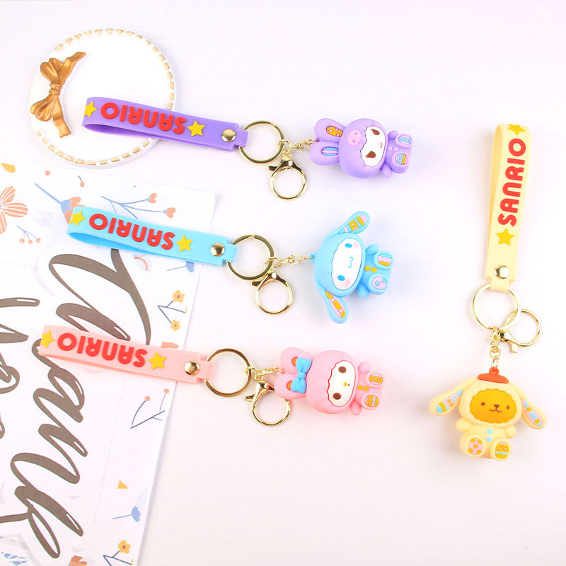 سلسلة مفاتيح Cartoon Doll Kunomi Pendant Silicone Keychain