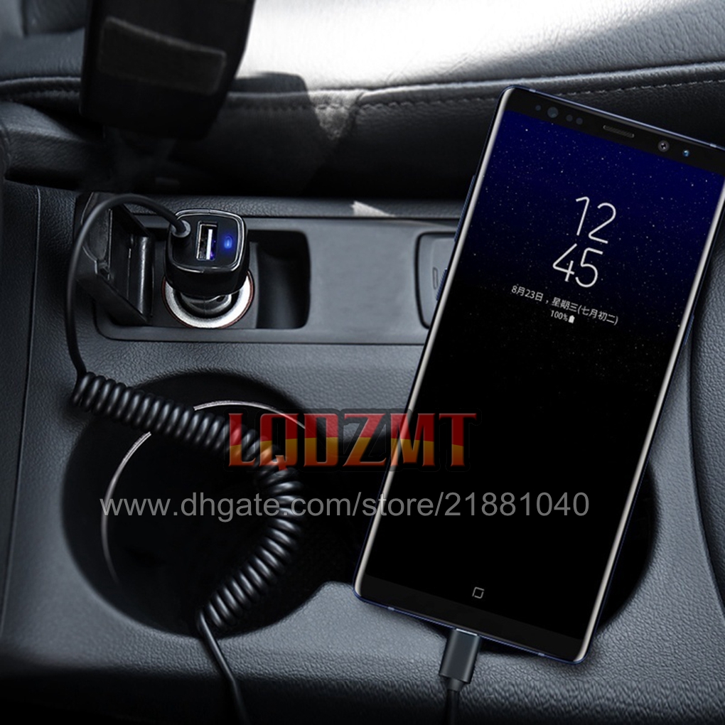 USB Car Phone Charger Car USB Charger Fast Charging Charge Micro USB Type C Lighting Cable For iPhone for Samsung Car-Charge Car-Charge Car-Charger Car Charging Quick