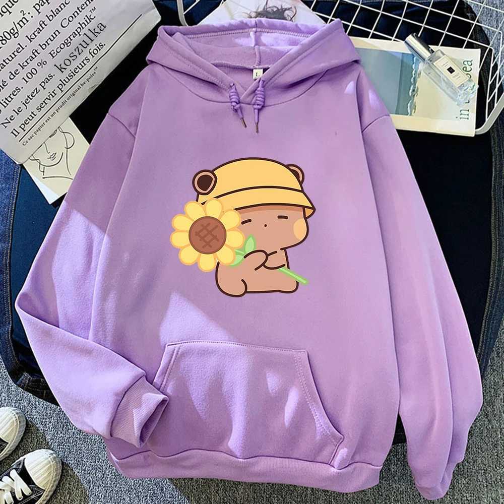 Damen Hoodies Sweatshirts Bubu Dudu Sonnenblumen Hoodie Frauen schneiden grafische Sweatshirts lustige Kawaii Hoodies Plus Größe Harajuku Cartoon Freizeitpullover