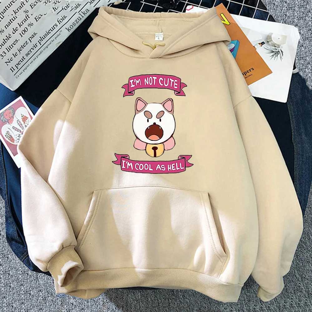 Kvinnors hoodies tröjor bi och valphoodie kvinnor kawaii roliga tecknad grafiska hoodies unisex harajuku pullovers hösten plus hoodie plus size hoodie