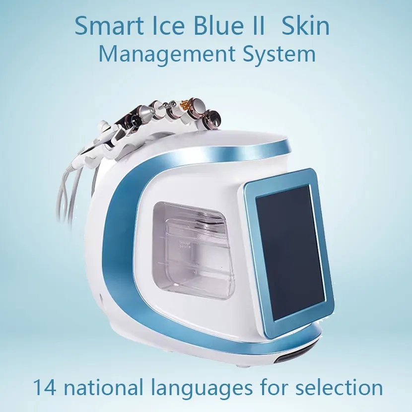 Analizzatore della pelle Macchina la cura della pelle Smart Ice Blue face Aqua hydra Microdermoabrasione facciale Dermoabrasione uso domestico salone lifting dispositivo rassodare la pelle