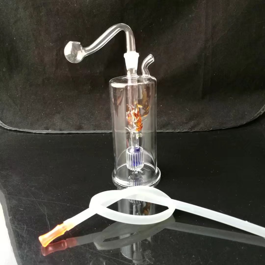 Tubi di vetro Fabbricazione di fumatori Narghilè soffiato a mano Nuova bottiglia di fumo acqua in vetro con filtro silenzioso