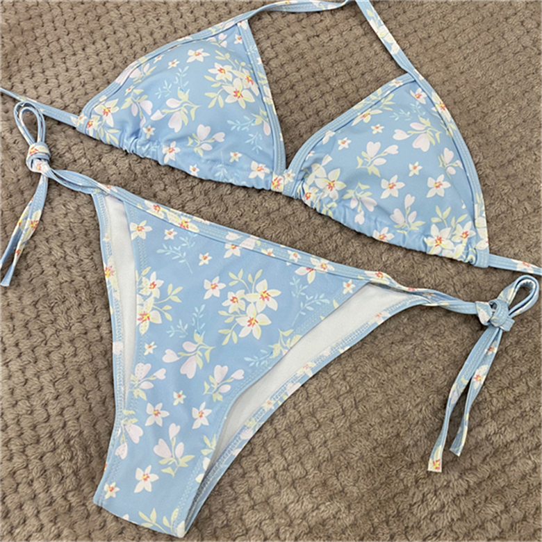 Designer sommar heta säljer mode sexig sol strand kvinnors badkläder high-end varumärke hög midja rem bikini bad lyx set bikinis halter baddräkt