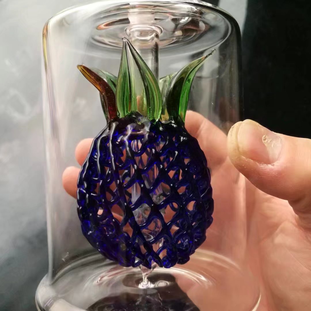 Glass Pipes Smoking Manufacture Hand-blown hookah Large colored pineapple pot