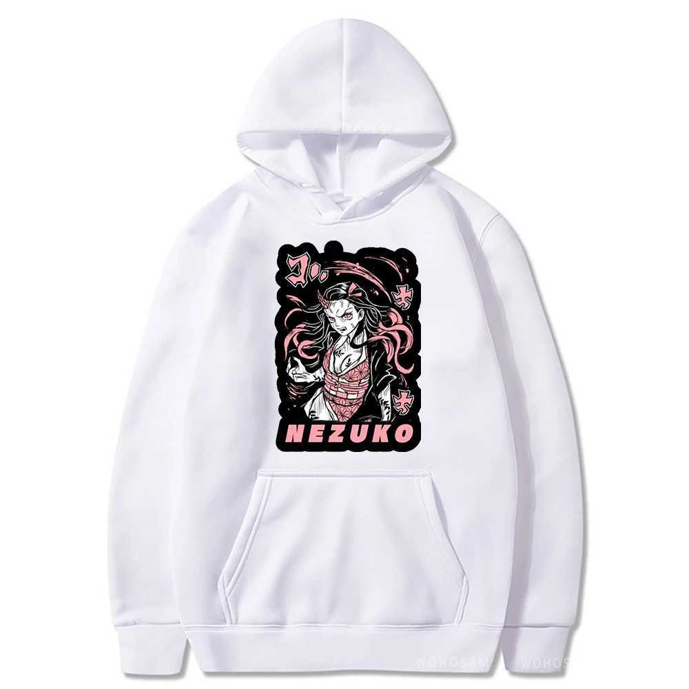 Damen Hoodies Sweatshirts Demon Slayer Anime Hoodies Kimetsu no Yaiba Gothic Nezuko Kamado Manga Sweatshirt Männer Frauen Harajuku Plus Size Winter Streetwear