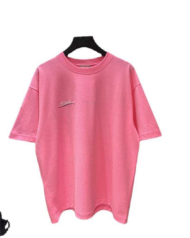 Designer Womens T Shirt High Edition Family Classic Coke Wave Loose Sleeve T-shirt för män Kvinnliga par