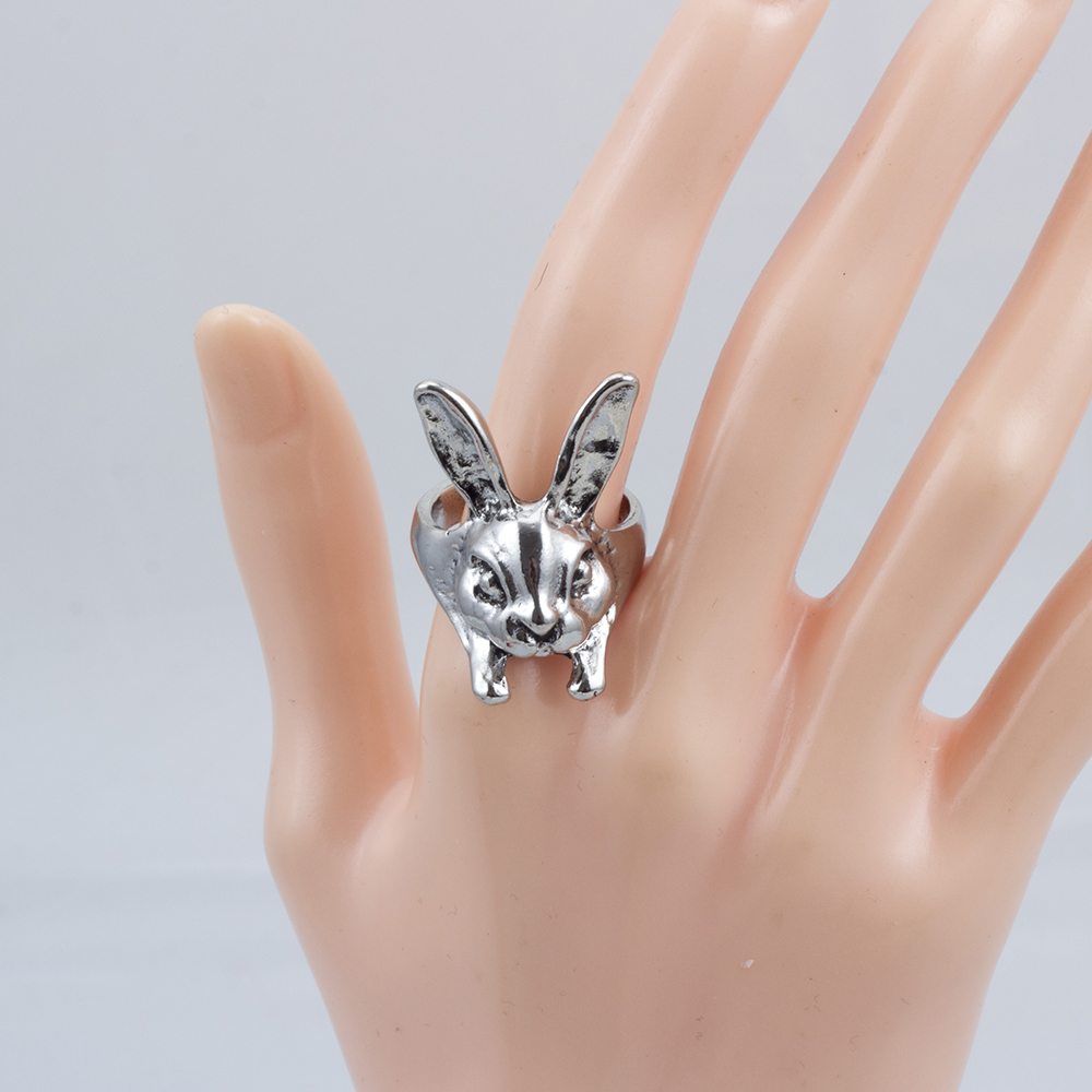 30 조각/로트 빈티지 새로운 디자인 제품 귀여운 동물 토끼 밴드 반지 2023 새로운 디자인