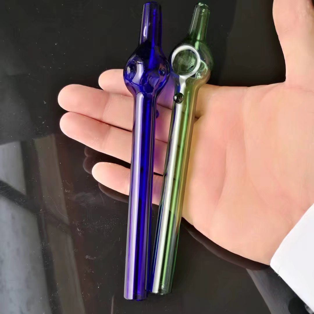 Glass Pipes Smoking Manufacture Hand-blown hookah New colored pointed pipe