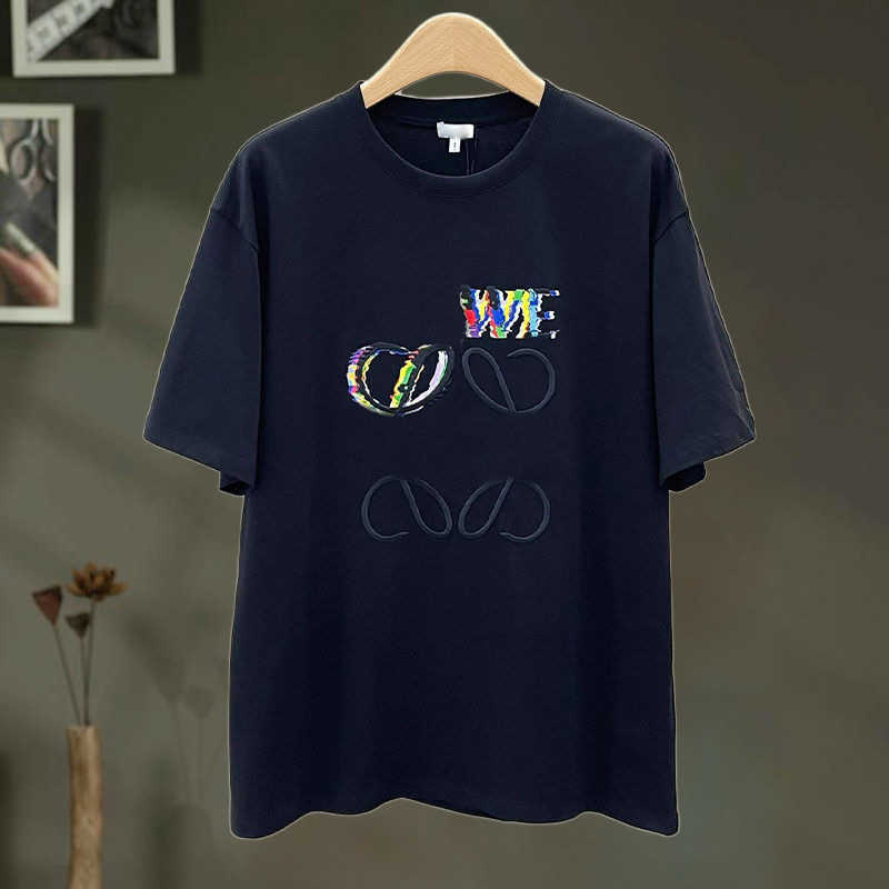 Womens Designer t-shirt Shirt 2023 Summer Embroidery Letter Print Sleeve Top T-shirt