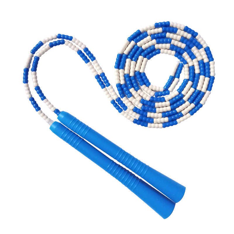 Corde saltare 10ft 9ft TSkills salto Corda saltare saltare Principiante di bambù in PVC Perline morbide con perline senza groviglio Fitness segmentato P230425