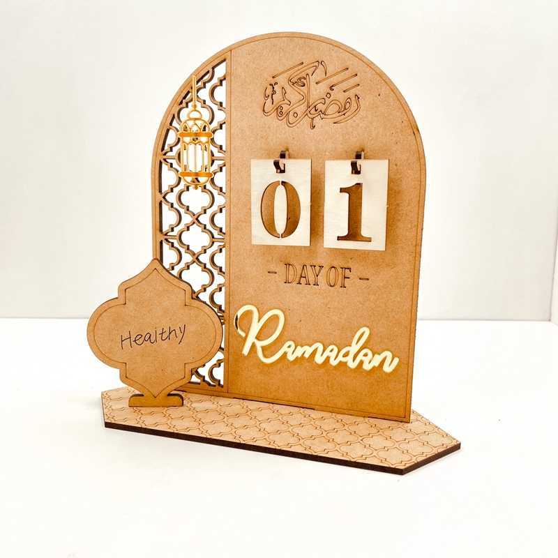 Ramadan Advent Calender Eid Mubarak Ornament Ramadan Decoration 2023 för hem 30 dagar till Eid gåva för barn