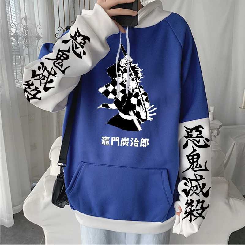 Women's Hoodies Sweatshirts Anime Demon Slayer Harajuku Cool Tanjirou Kamado Manga Hoodies Plus Size Winter Long Sleeve Kimetsu no Yaiba Graphics Sweatshirt