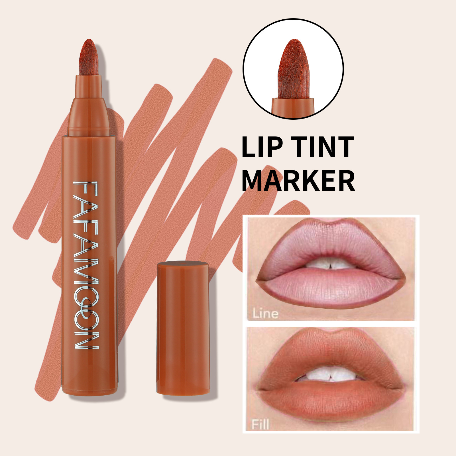 Lip Marker Vlek Waterdichte Matte Lip Marker Met Kokosolie En Aloë Hooggepigmenteerde Lip Make-Up Pen Voor Vrouwen Meisjes Precieze