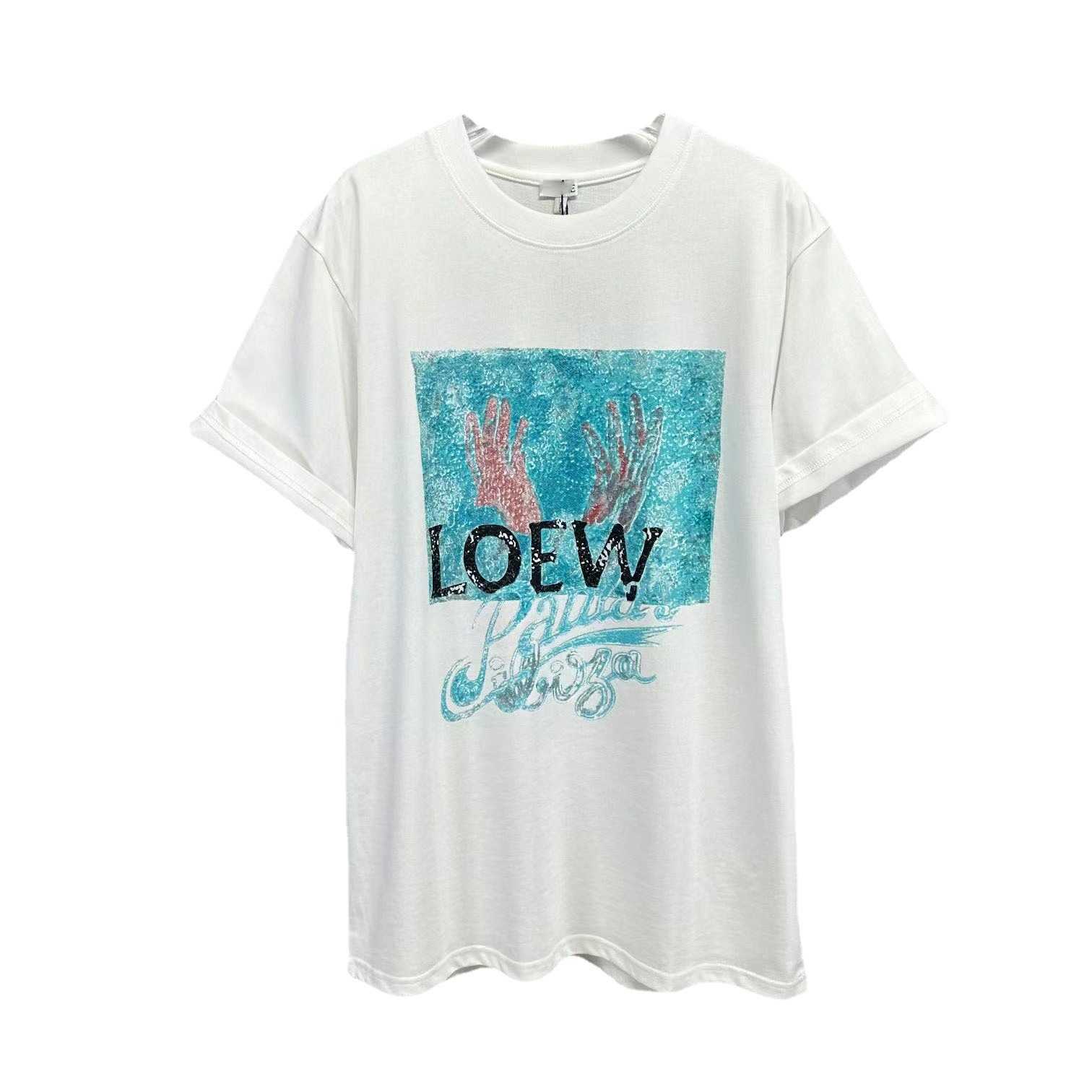 Designer nouvelles femmes t-shirt Shirt High Edition * 23 ans Summer Line Couple Style Loose Letter Print Sleeve T-shirt coréen de Luo Jia